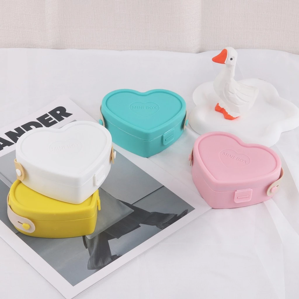 Porta Joias Compacto em Formato de Coração com Alcinha para Viagem